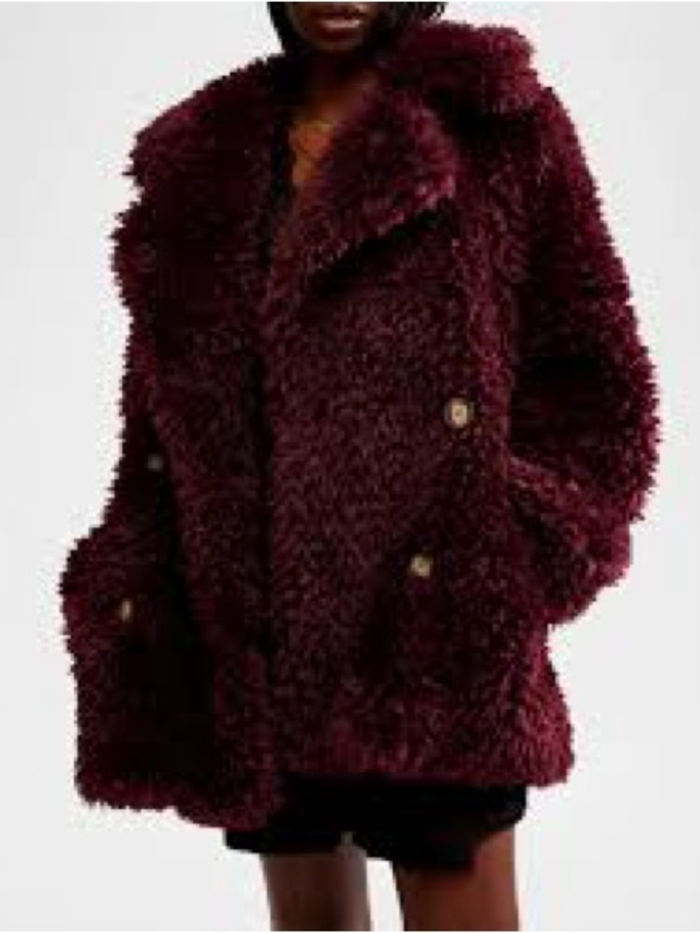 Free People women’s Sophie Faux Fur Peacoat small NWT
